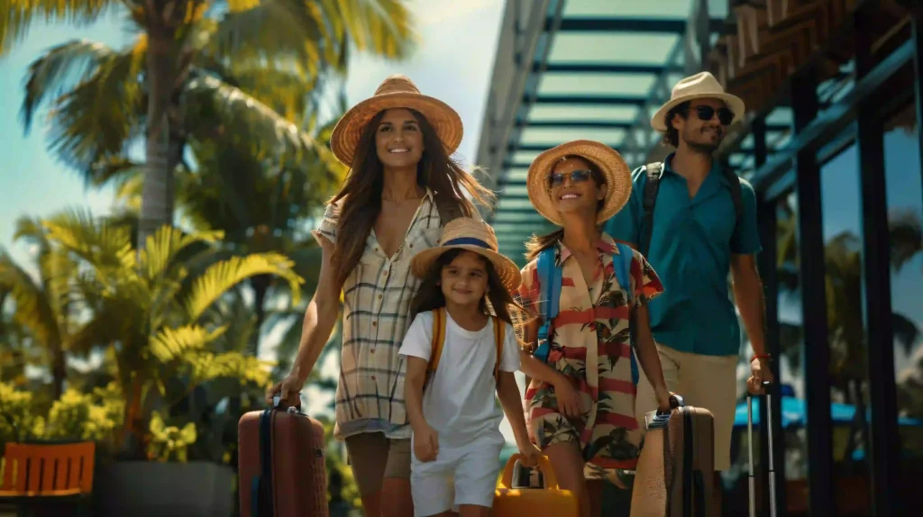 Tourists Carrying Luggage